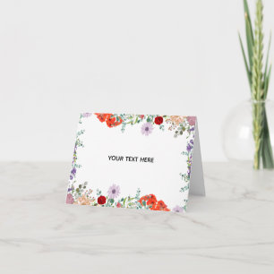 Erstellen Sie Ihre eigene farbenfrohe Blumenborder Dankeskarte
