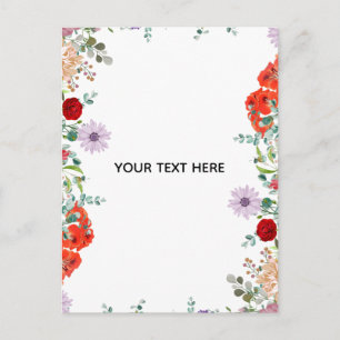 Erstellen Sie Ihre eigene farbenfrohe Blumenborder Postkarte