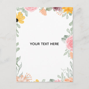 Erstellen Sie Ihre eigene farbenfrohe Blumenborder Postkarte