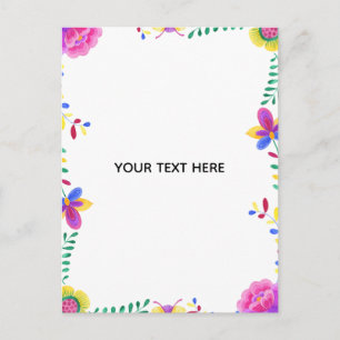 Erstellen Sie Ihre eigene farbenfrohe Blumenborder Postkarte