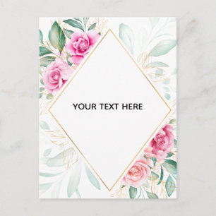 Erstellen Sie Ihre eigene farbenfrohe Blumenborder Postkarte