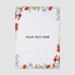 Erstellen Sie Ihre eigene farbenfrohe Blumenborder Seidenpapier