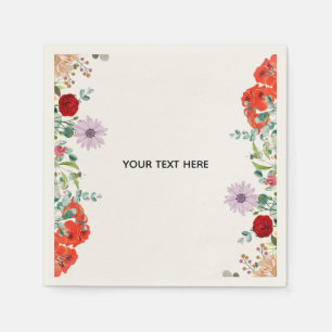 Erstellen Sie Ihre eigene farbenfrohe Blumenborder Serviette