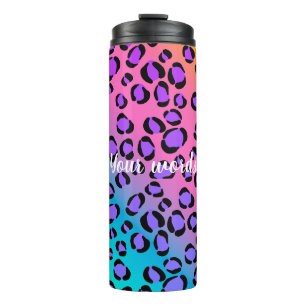 Erstellen Sie Ihre eigene farbenfrohe Cheetah Prin Thermosbecher