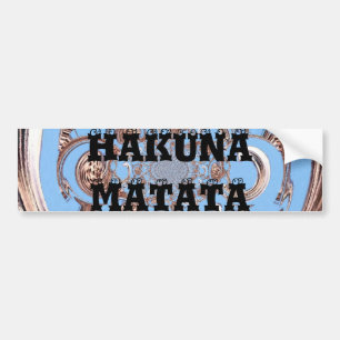Erstellen Sie Ihre eigene farbenfrohe Hakuna Matat Autoaufkleber