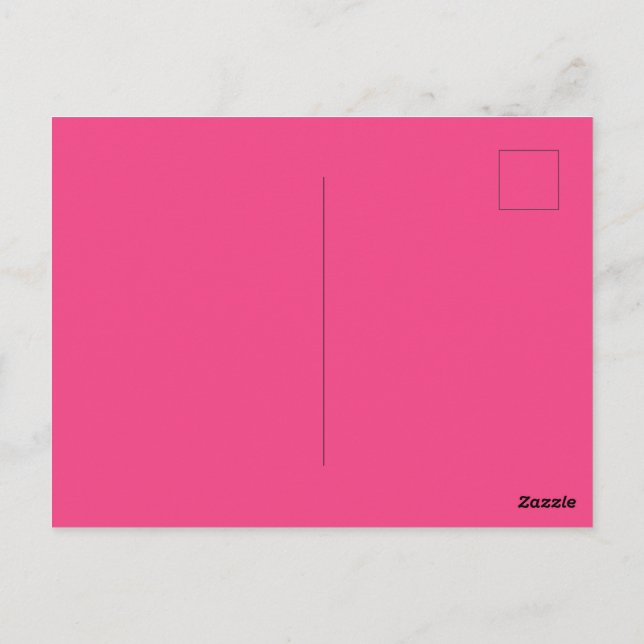Erstellen Sie Ihre eigene, farbenfrohe Postkarte. Postkarte (Rückseite)