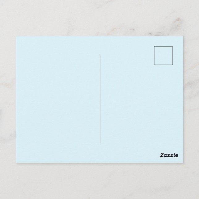 Erstellen Sie Ihre eigene, farbenfrohe Postkarte. Postkarte (Rückseite)
