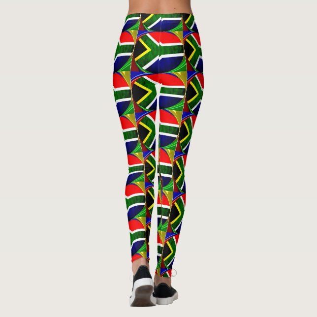 Erstellen Sie Ihre eigene farbenfrohe südafrikanis Leggings (Rückseite)