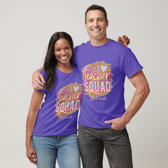 Erstellen Sie Ihre eigene farbenfrohe Teacher Squa T-Shirt (Unisex)