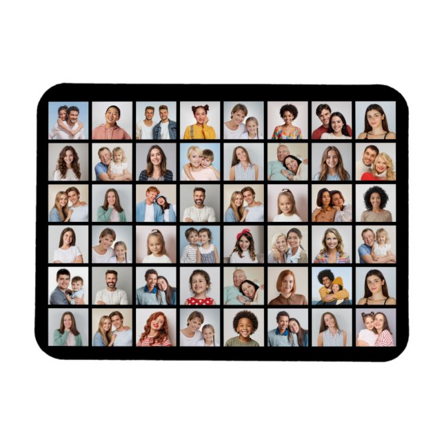 Erstellen Sie Ihre eigene flexible Fotocollage mit Magnet (Horizontal)
