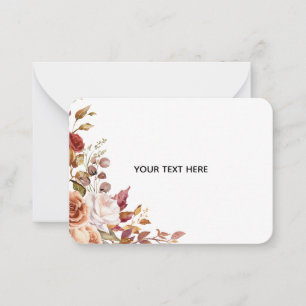 Erstellen Sie Ihre eigene Floral Flat Notizkarte Mitteilungskarte