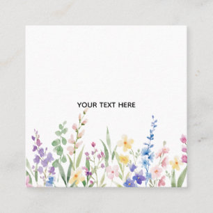 Erstellen Sie Ihre eigene Floral  Quadratische Visitenkarte