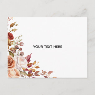 Erstellen Sie Ihre eigene florale Festtagspostkart Feiertagspostkarte