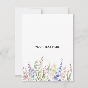 Erstellen Sie Ihre eigene florale flache Notizkart Mitteilungskarte