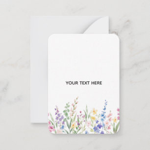 Erstellen Sie Ihre eigene florale flache Notizkart Mitteilungskarte