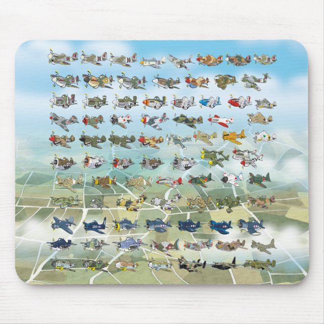 erstellen Sie Ihre eigene Flugzeugkarikatur Mousepad (Vorne)