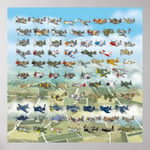 erstellen Sie Ihre eigene Flugzeugkarikatur Poster