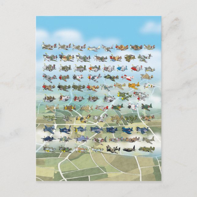 erstellen Sie Ihre eigene Flugzeugkarikatur Postkarte (Vorderseite)