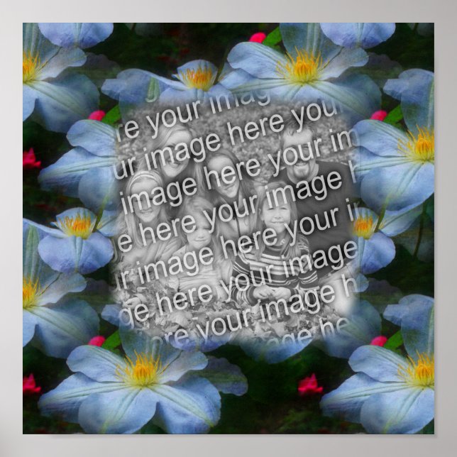 Erstellen Sie Ihre eigene Foto Clematics-Blume-Gre Poster (Vorne)