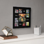 Erstellen Sie Ihre eigene Foto-Collage einzigartig Quadratische Wanduhr<br><div class="desc">Erstellen Sie ein eigenes Foto Collage Skript und mit Monogramm Wanduhr Fügen Sie Ihre eigenen persönlichen Fotos,  Text,  Zitate,  Monogramm zu personalisieren.</div>