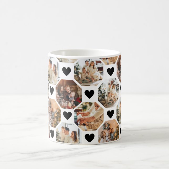 Erstellen Sie Ihre eigene Foto-Collage für benutze Kaffeetasse (Mittel)