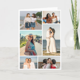 Erstellen Sie Ihre eigene Foto-Collage mit 6 Fotos Karte