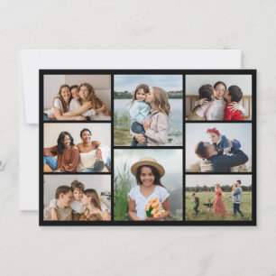 Erstellen Sie Ihre eigene Foto-Collage mit 8 Fotos Mitteilungskarte