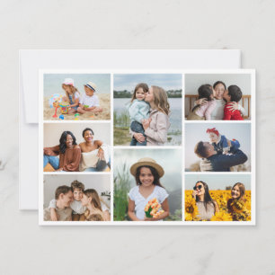 Erstellen Sie Ihre eigene Foto-Collage mit 8 Fotos Mitteilungskarte
