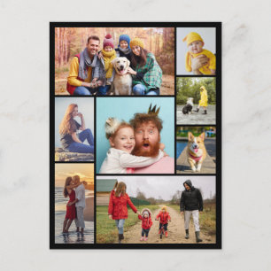 Erstellen Sie Ihre eigene Foto-Collage mit 8 Fotos Postkarte