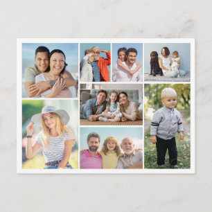 Erstellen Sie Ihre eigene Foto-Collage mit 8 Fotos Postkarte