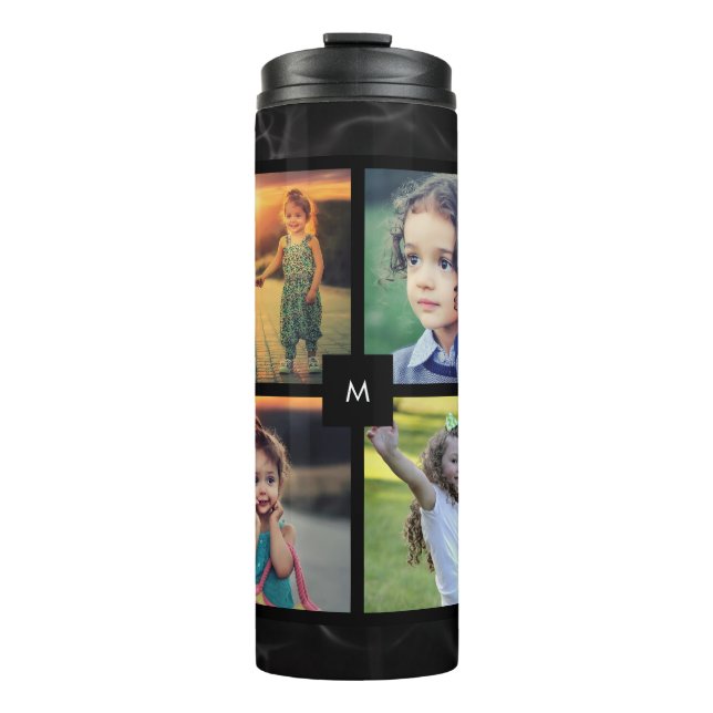 Erstellen Sie Ihre eigene Foto-Collage mit Monogra Thermosbecher (Vorderseite)