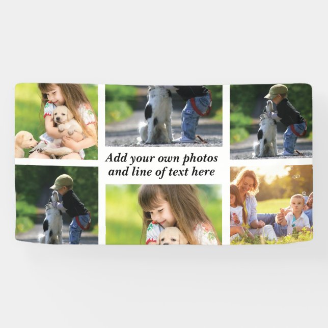 Erstellen Sie Ihre eigene Foto-Collage und -Text Banner (Horizontal)