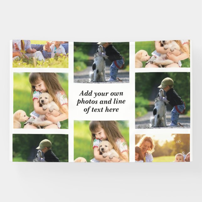 Erstellen Sie Ihre eigene Foto-Collage und -Text Banner (Horizontal)