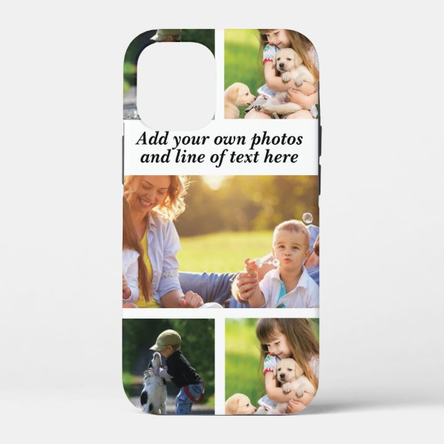 Erstellen Sie Ihre eigene Foto-Collage und -Text Case-Mate iPhone Hülle (Rückseite)