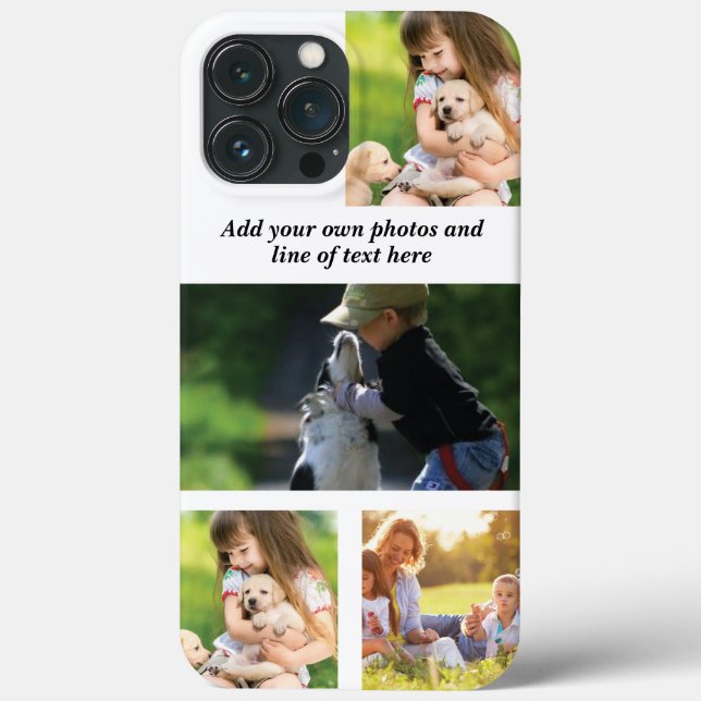 Erstellen Sie Ihre eigene Foto-Collage und -Text Case-Mate iPhone Hülle (Rückseite)