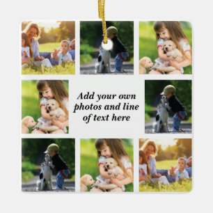 Erstellen Sie Ihre eigene Foto-Collage und -Text Keramikornament