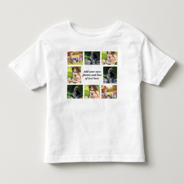Erstellen Sie Ihre eigene Foto-Collage und -Text Kleinkind T-shirt (Vorderseite)