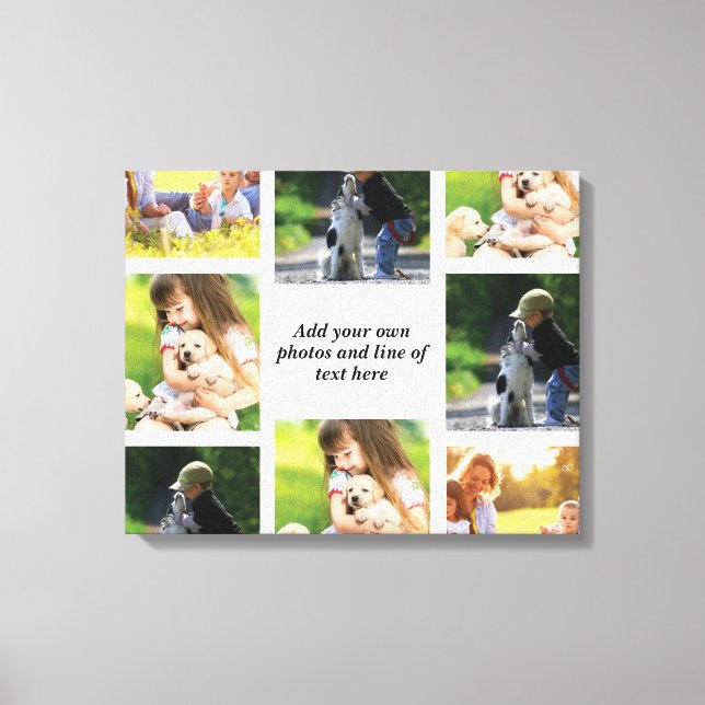 Erstellen Sie Ihre eigene Foto-Collage und -Text Leinwanddruck (Vorderseite)