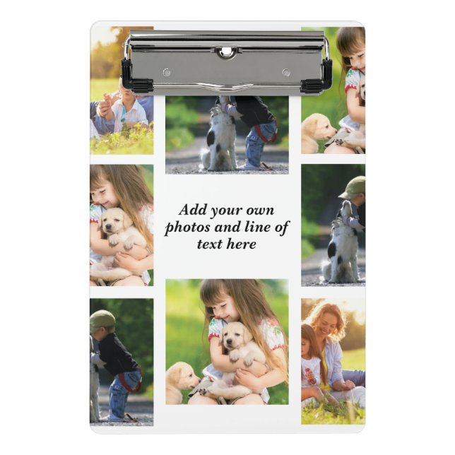 Erstellen Sie Ihre eigene Foto-Collage und -Text Mini Klemmbrett (Vorderseite)