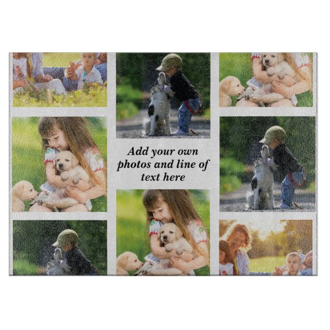 Erstellen Sie Ihre eigene Foto-Collage und -Text Schneidebrett (Vorderseite)
