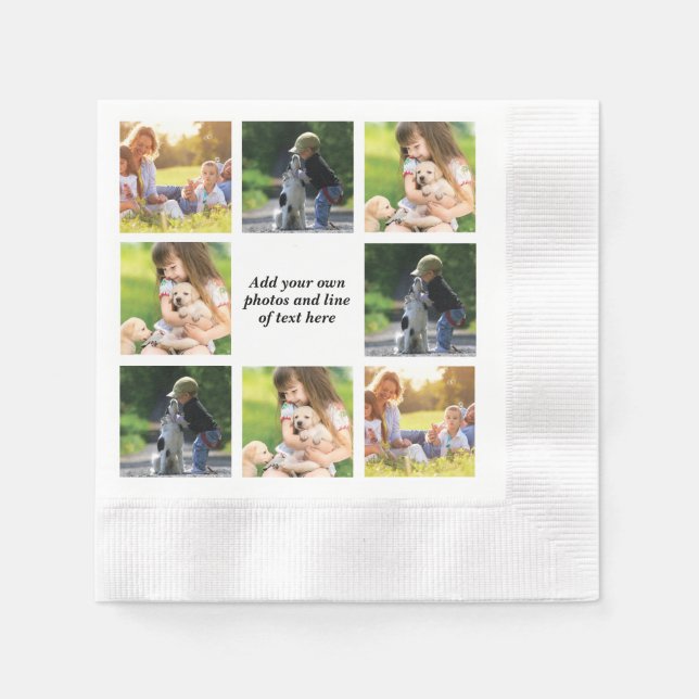 Erstellen Sie Ihre eigene Foto-Collage und -Text Serviette (Vorderseite)
