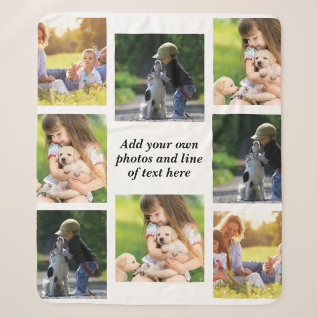 Erstellen Sie Ihre eigene Foto-Collage und -Text Sherpadecke (Vorderseite)