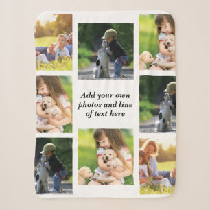 Erstellen Sie Ihre eigene Foto-Collage und -Text Sherpadecke