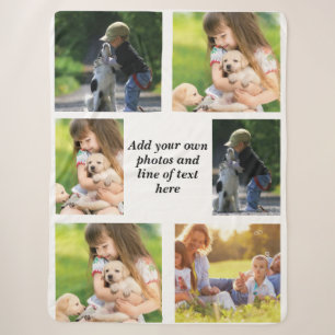 Erstellen Sie Ihre eigene Foto-Collage und -Text Sherpadecke