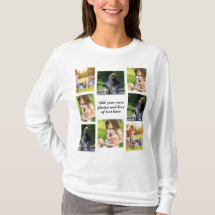 Erstellen Sie Ihre eigene Foto-Collage und -Text T-Shirt