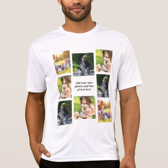 Erstellen Sie Ihre eigene Foto-Collage und -Text T-Shirt (Vorderseite)