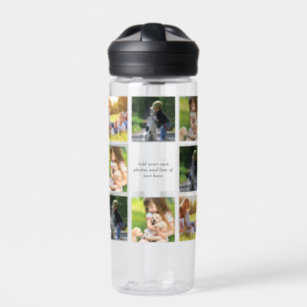 Erstellen Sie Ihre eigene Foto-Collage und -Text Trinkflasche