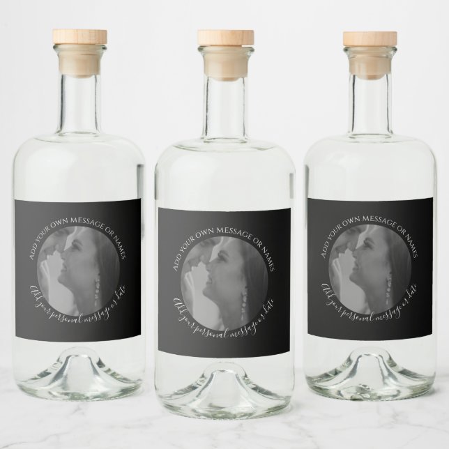 Erstellen Sie Ihre eigene Foto Liquor Flasche Hoch Alkoholflaschenetikett (Flaschen)