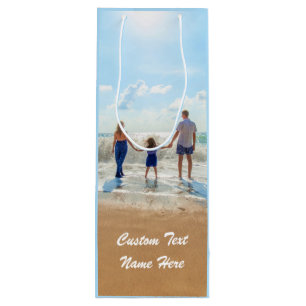 Erstellen Sie Ihre eigene Foto-Wein-Geschenktasche Geschenktüte Für Weinflaschen