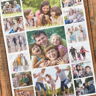 Erstellen Sie Ihre eigene FotoCollage 15 Bilder we Fleecedecke